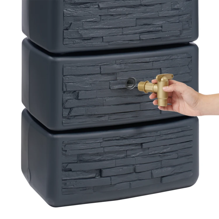 Zbiornik na deszczówkę Slim Stone Decor 300 l przyścienny