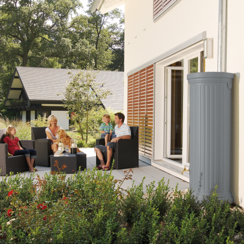 Zbiornik na deszczówkę Kolumna 330l szary OUTLET