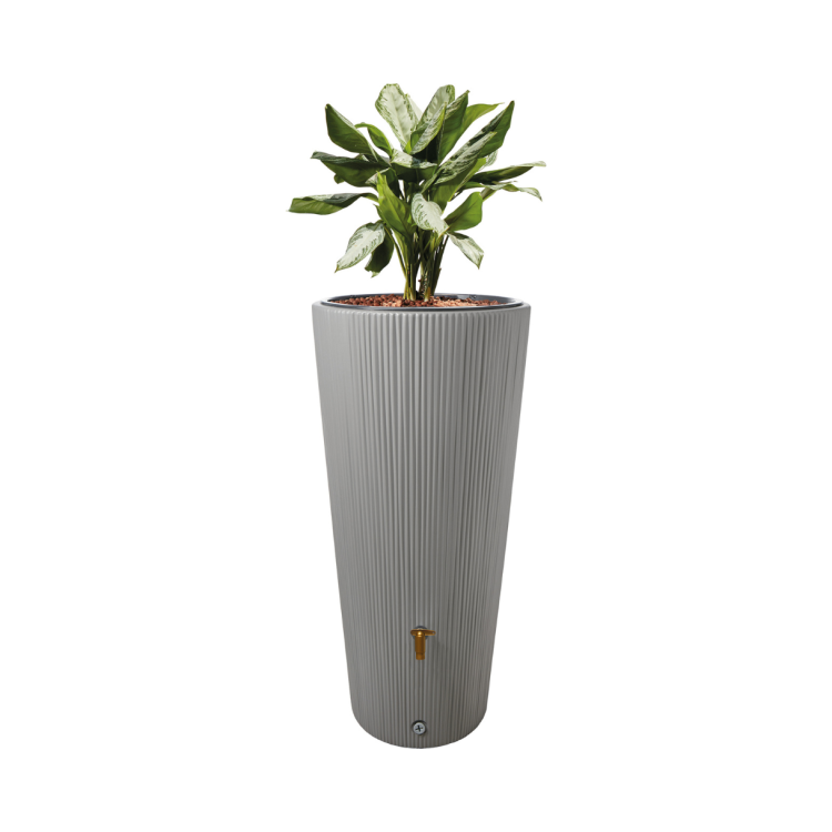 Zbiornik na deszczówkę Vaso 2w1 Decor 220L cynkowoszary