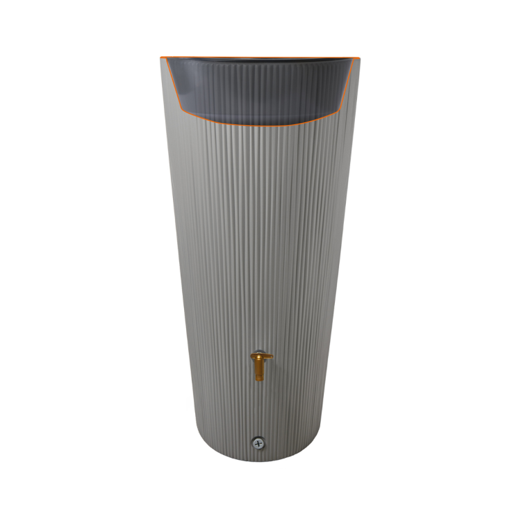 Zbiornik na deszczówkę Vaso 2w1 Decor 220L cynkowoszary