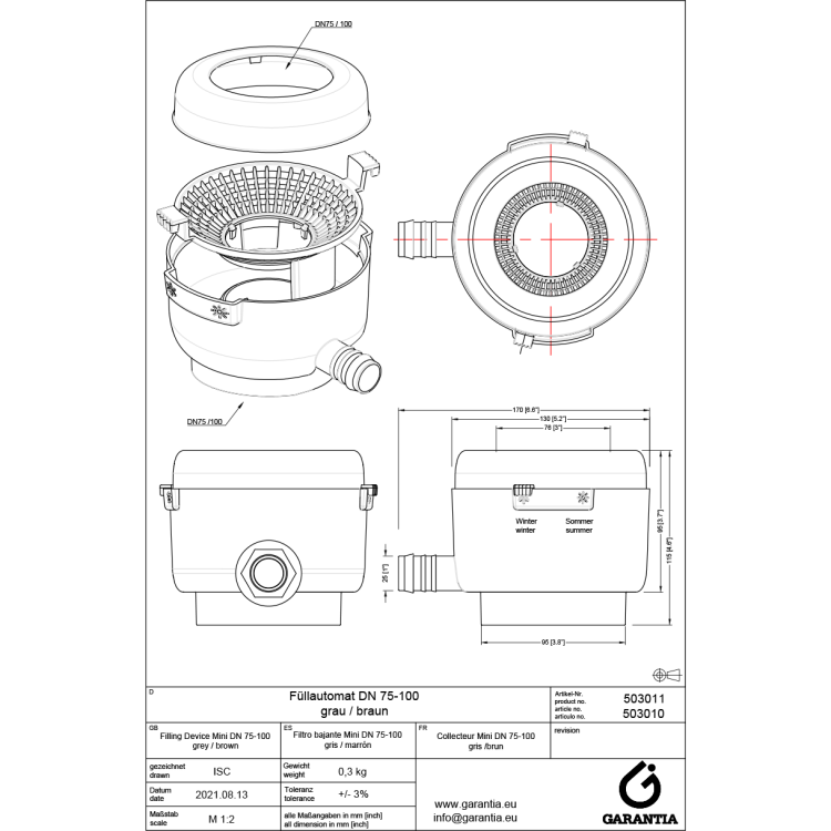 Zbieracz wody Automat szary