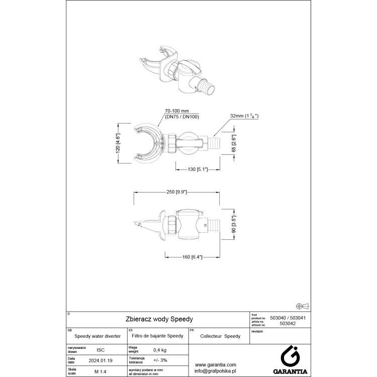 Zbieracz wody deszczowej Speedy