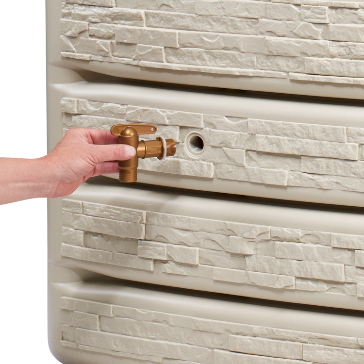 Zbiornik na deszczówkę Extra Slim Stone Decor 400 l przyścienny