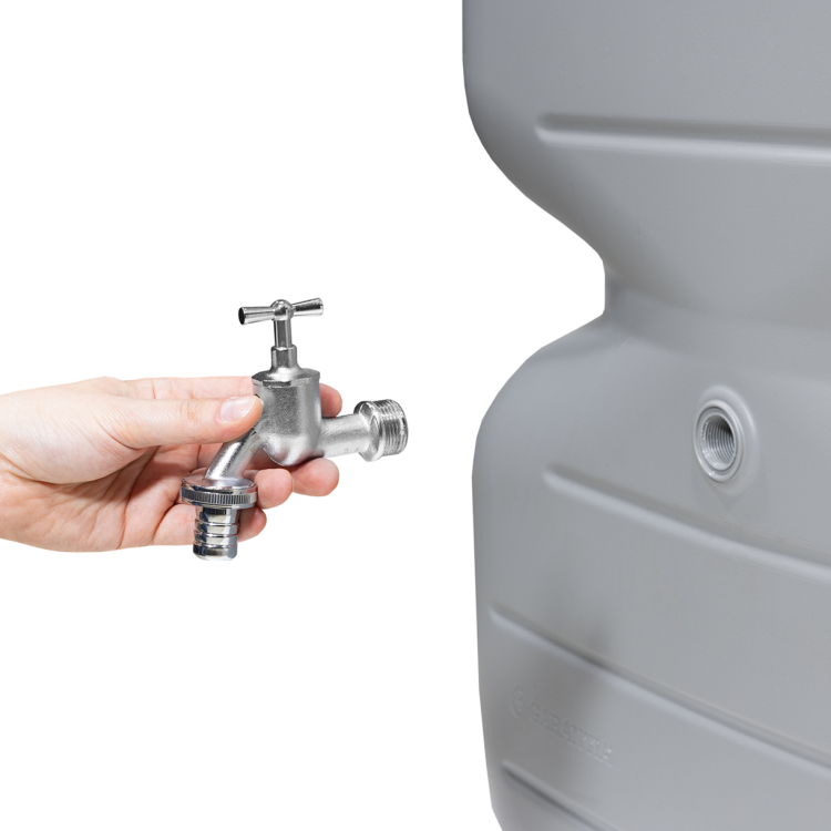 Zbiornik na deszczówkę Cubus 1000 l betonowoszary